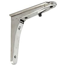 181mm Folding Bracket with Stopper, Satin Stainless Steel