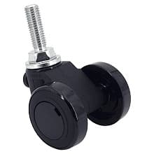 CABF-50 2-11/16" Twin Wheel Stem Caster with Glide, Black