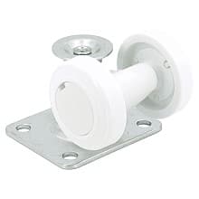 2-11/16" Twin Wheel Plate Caster with Glide, White