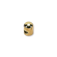 22mm DJ-22 Cylinder Round End Knob, Polished Brass