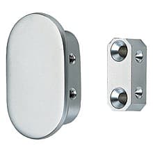 50mm Oval Knob, Matte Chrome