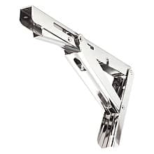 317mm Folding Shelf Bracket, Polished Stainless Steel