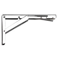 305.5 x 26 x 165mm Folding Shelf Bracket, Electro Polished Finish