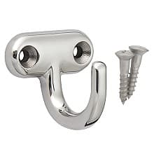 32mm x 33mm T Hook with Screws, Mirror Finish