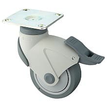 184mm Plate Type Dual Brake System Caster with Break