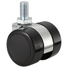 64.5mm Threaded Bolt Twin Wheel Caster