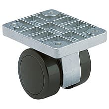91mm Non-Swivel Twin Wheel Caster