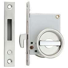 Sliding Door Latch, Satin Stainless Steel