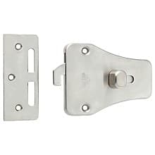 Sliding Door Latch with Indicator, Satin Stainless Steel