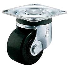 3-9/16" x 3-5/8" Low Profile Heavy Duty Caster with Bearing, Clear Zinc Chromate