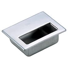 6" Cabinet Recessed Flush Pull, Satin