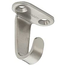 17mm Single Hook, Satin Stainless Steel