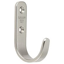 33mm Single Hook, Satin Stainless Steel