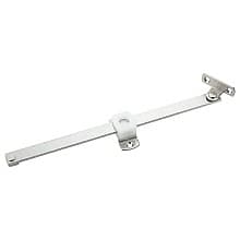 Lid Stay for Downward-Opening Flap Doors, Satin Stainless Steel/White