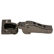 93° Opening Standard Euro Hinge, Free Swinging, 5/8" Overlay, Black Nickel, Screw-On