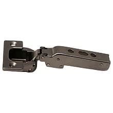 93° Opening Standard Euro Hinge, Self Closing, 1" Overlay, Black Nickel
