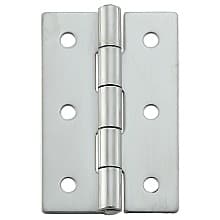 50mm x 75mm Butt Hinge with Holes, Mirror