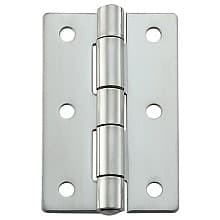 60mm x 90mm Butt Hinge with Holes, Mirror