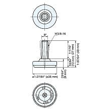 40mm x 36mm Glide, Chrome