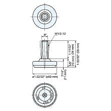 50mm x 50mm Glide, Chrome