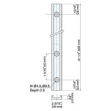 800mm Rail for MR-30CS, Anodized