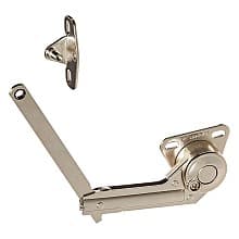 Left Hand Adjustable Soft-Down Lid Stay, Nickel-Plated