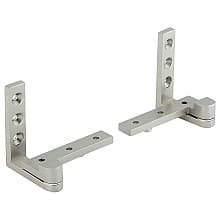 60mm Overlay Door Pivot Hinge, Satin Nickel