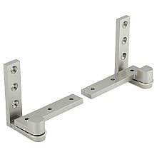 80mm Overlay Door Pivot Hinge, Satin Nickel