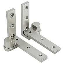 80mm Inset Door Pivot Hinge, Satin Nickel