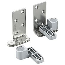 2-Way Adjustable Pivot Hinge, Matte Silver