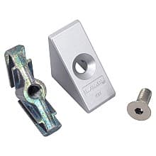 30mm x 50mm Corner Connector, Silver