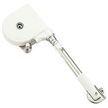 Short-Arm Soft-Down Stay with Catch, Nickel/White