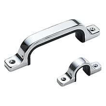102mm Handle Pull with Rubber Grip, Mirror