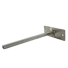 10" x 10" Concealed Floating Shelf Bracket for Concrete Walls, Stainless Steel