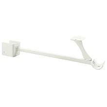 11-1/2" Closet Rod Bracket with Shelf Support, White