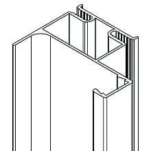 Gola 4.5m 8018 Vertical Single Door Channel Profile LED