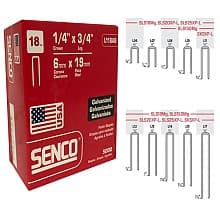 3/4" Length 1/4" Crown Medium Wire Staple, 18 Gauge, Box of 5 Thousand