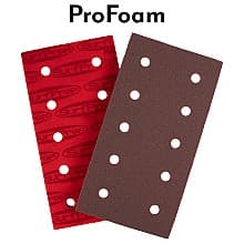 Aluminum Oxide 10 Holes ProFoam Abrasive Pad, 3" x 7" x 5mm (25/Box)
