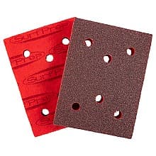 Aluminum Oxide 6 Holes ProFoam Abrasive Pad, 4&quot; x 5-1/4&quot; x 1/2&quot; (12/Box)