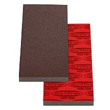 120-150 Grit Aluminum Oxide Foam Abrasive Pad, 7" x 3-2/3" x 25/64