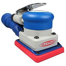 3" x 4" Air Random Orbital Sander, 3mm Orbit Central Vacuum with Hook & Loop Pad