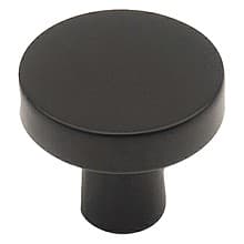 1-11/32" City Style Round Cabinet Knob, Matte Black