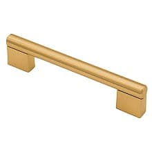 5-3/64" City Style Cabinet Pull, Brushed Satin Brass, 5-5/16" Length
