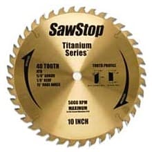 Titanium Series 10" x 40 Teeth Combination Saw Blade