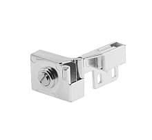 Large Pocket Inset Glass Door 160° Opening Hinge, Self-Closing, Chrome