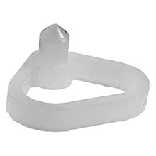 Nylon Shelf Hold Down with 5mm Peg, White