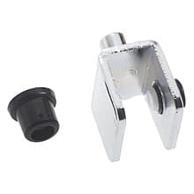 Locking Glass Shelf Support with 5mm Peg, Chrome