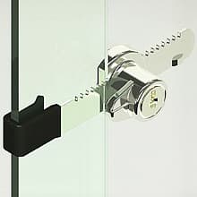 L1-330 Disc Tumbler Ratchet Lock, Bright Nickel