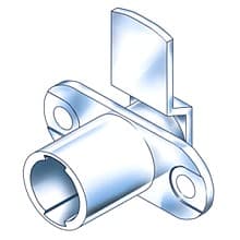 Type 183 Cam Body for Timberline Locks, 1-1/4" Cam Length, Horizontal Mount