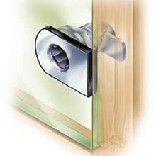 CB-307 Glass Door Lock for Timberline Lock, Horizontal Mount